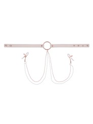 Sportsheets – S&M Peaches ‘n CreaMe Halsband met Tepelklemmen – Cream