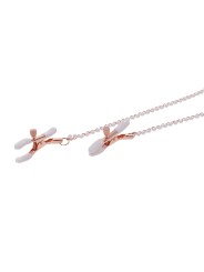 Sportsheets – S&M Peaches ‘n CreaMe Halsband met Tepelklemmen – Cream