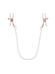 Sportsheets – Peaches ‘n CreaMe Pearl Nipple Clamps – Crème