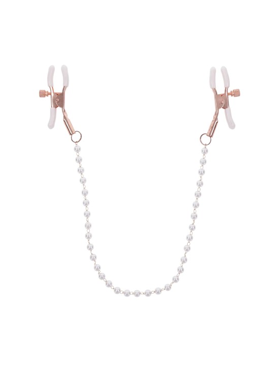 Sportsheets – Peaches ‘n CreaMe Pearl Nipple Clamps – Crème