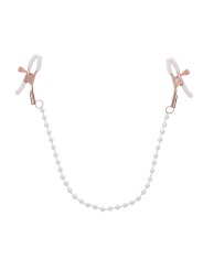Sportsheets – Peaches ‘n CreaMe Pearl Nipple Clamps – Crème