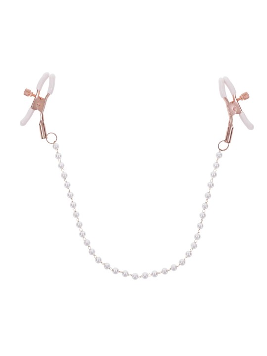 Sportsheets – Peaches ‘n CreaMe Pearl Nipple Clamps – Crème