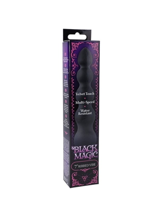 Doc Johnson - Black Magic Ribbed Vibe Vibrator - Black