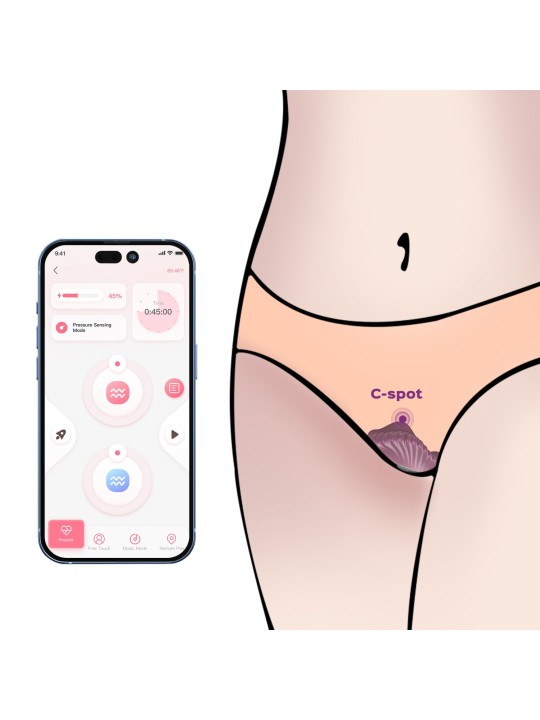 HoneyPlayBox - PEARL App-Controlled Magnetic Panty Vibrator - Purple