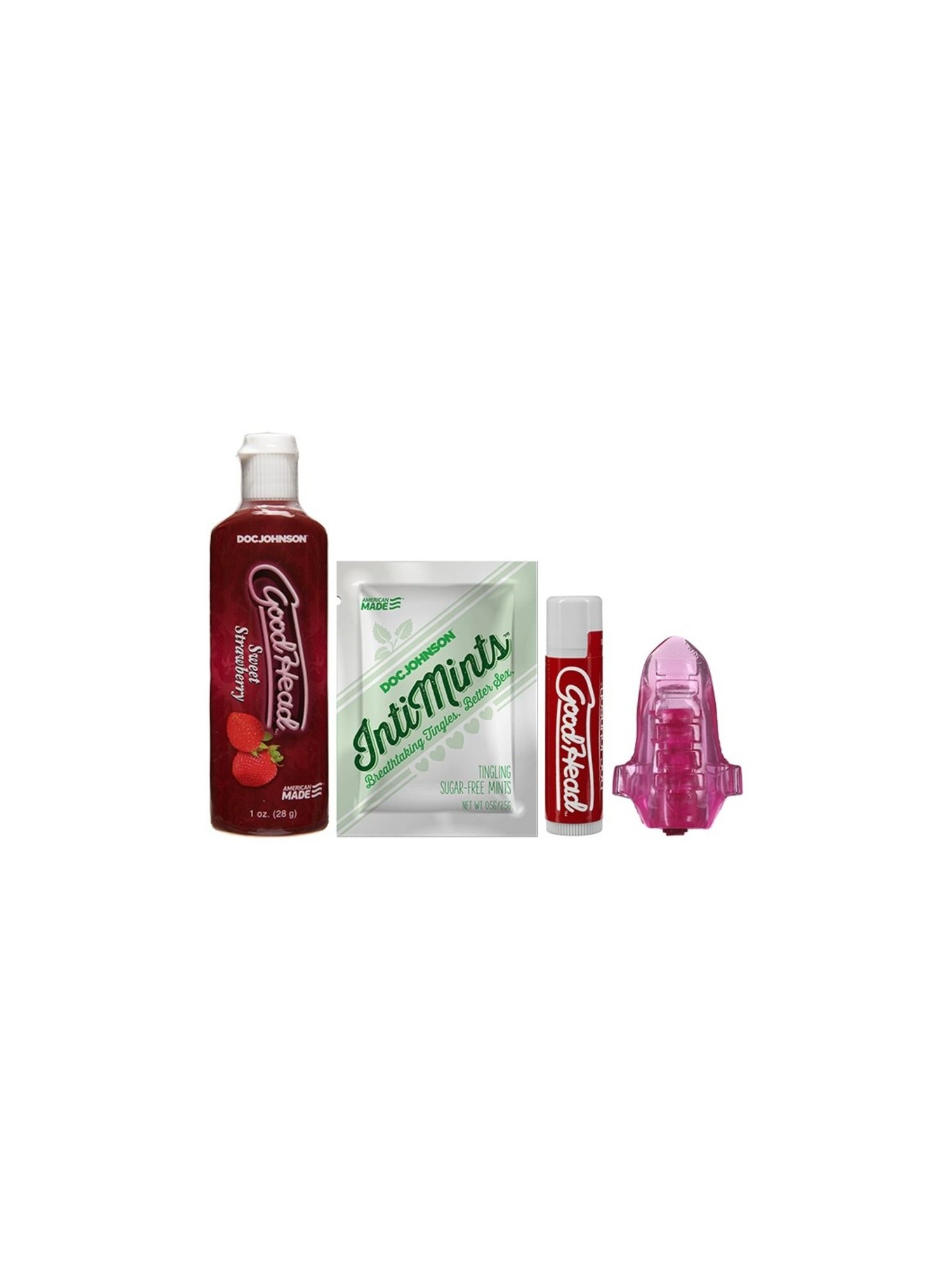 Doc Johnson - GoodHead Lick It Kit - Aardbei