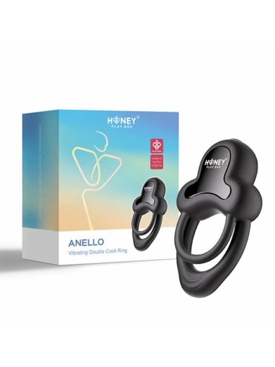 HoneyPlayBox - Anello-App-Controlled Vibrating Double Cock Ring with Clitor