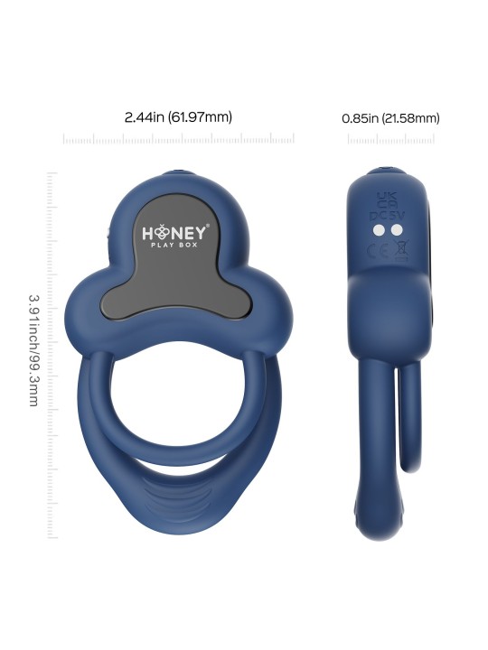 HoneyPlayBox - Anello-App-Controlled Vibrating Double Cock Ring & Clitoris
