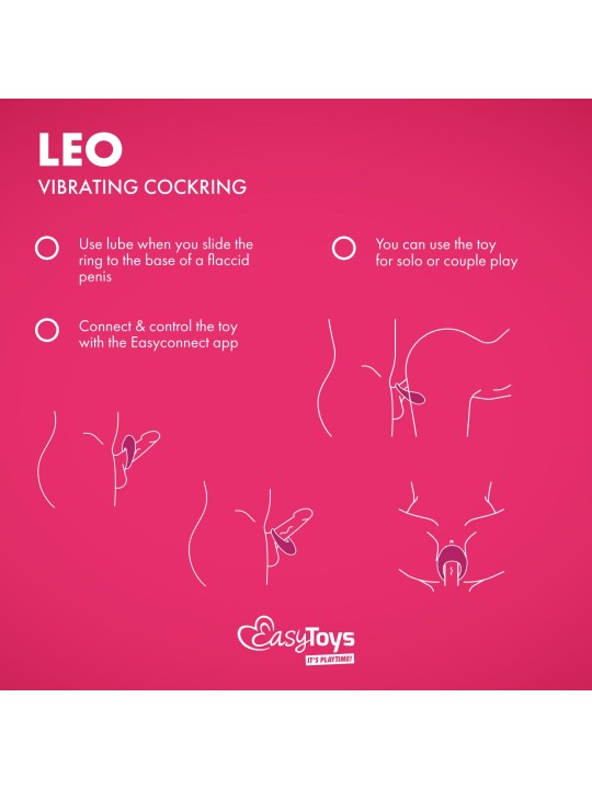 EasyConnect - Vibrerende Cockring Leo app gestuurd