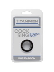 Doc Johnson - TitanMen Cock Ring - Zwart