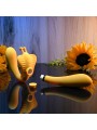 Evolved - The Monarch Strapless Strap On Vibrator - Geel