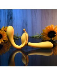 Evolved - The Monarch Strapless Strap On Vibrator - Geel