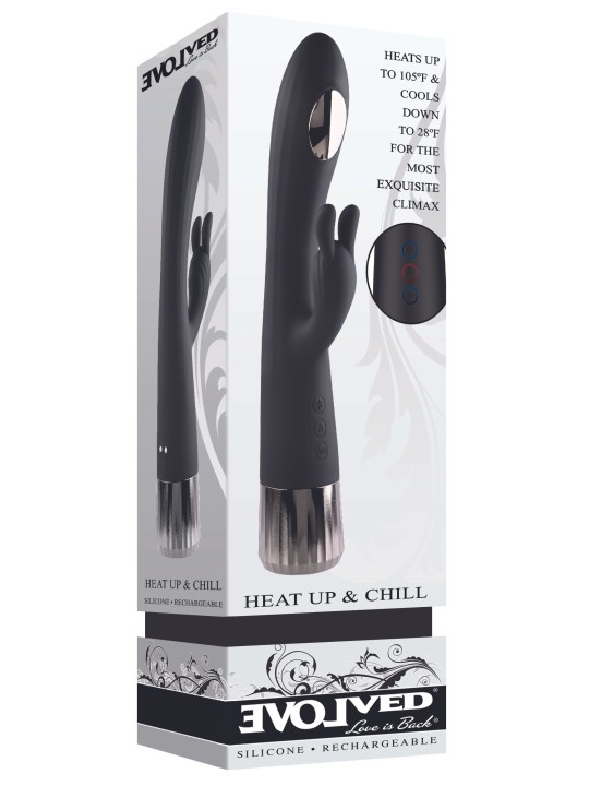 Evolved - Heat Up and Chill Rabbit Vibrator - Black