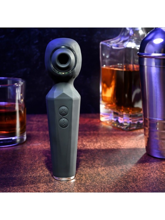 Evolved - Rainbow Sucker Wand Vibrator - Black