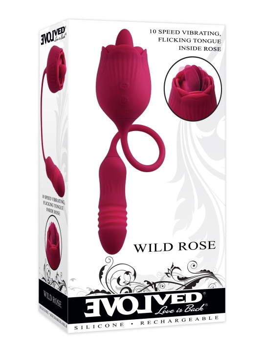 Evolved - Wild Rose Tong Vibrator - Red