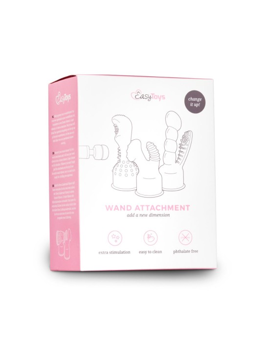 EasyToys Wand Collection – Opzetstuk Met Masturbator - Zwart