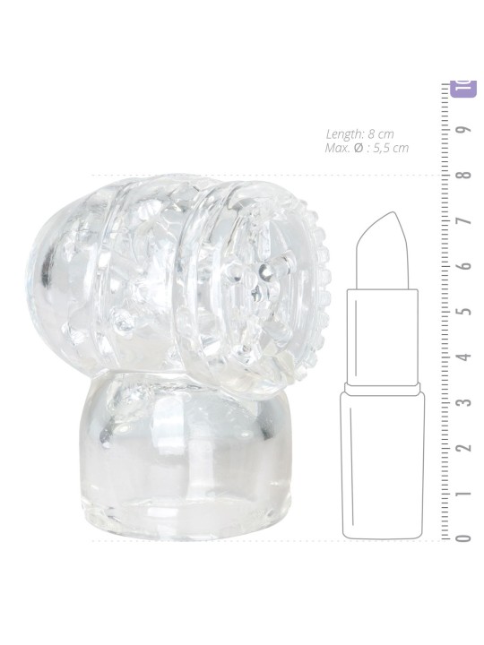 EasyToys Wand Collection – Opzetstuk Met Masturbator - Clear