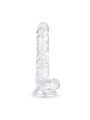 Jelly Dildo with Balls - 17 cm