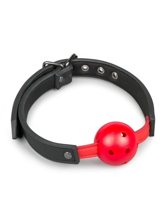 Ball gag met bal van PVC - rood