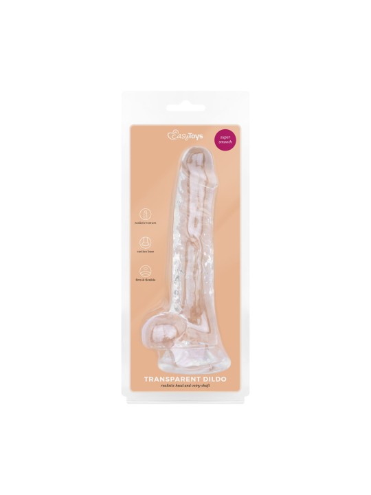 Jelly Dildo with Balls - 17 cm