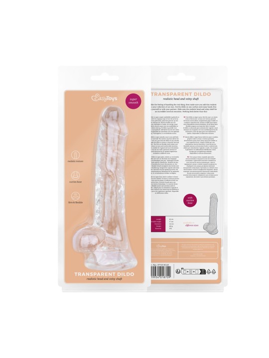 Jelly Dildo with Balls - 17 cm