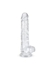 Jelly Dildo with balls - 19 cm