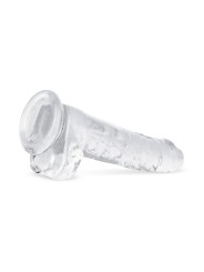 Jelly Dildo with balls - 19 cm