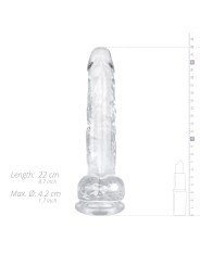 Jelly Dildo with balls - 19 cm