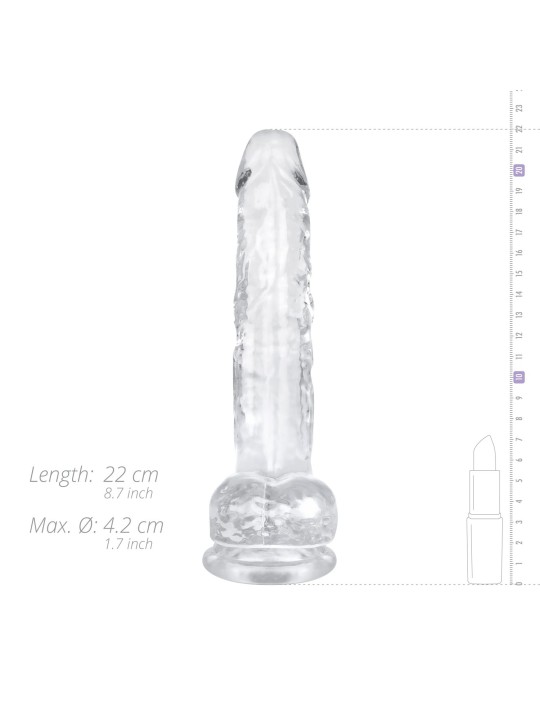 Jelly Dildo with balls - 19 cm