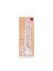 Jelly Dildo with balls - 19 cm
