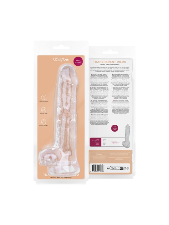 Jelly Dildo with balls - 19 cm