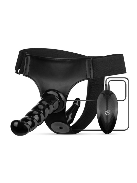 Easytoys Fetish - Vibrating Strap-On Set - Black