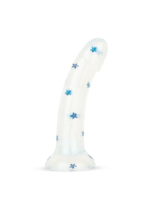 Dildo Collection Blossom Bliss Dildo – Blue Glitter Design 19 cm
