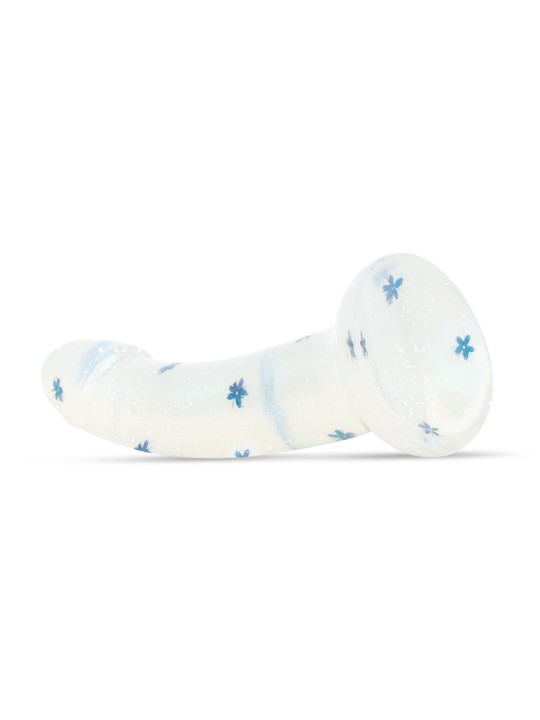 Dildo Collection Blossom Bliss Dildo – Blue Glitter Design 19 cm