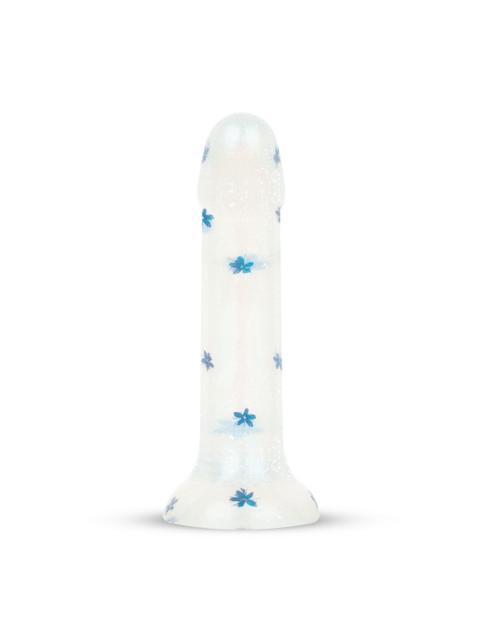 Dildo Collection Blossom Bliss Dildo – Blue Glitter Design 19 cm