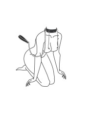 Easytoys Fetish - Leather Collar With Nipple Chains