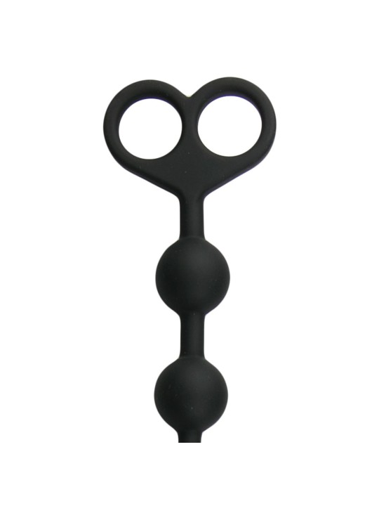 Long Anal Beads Black