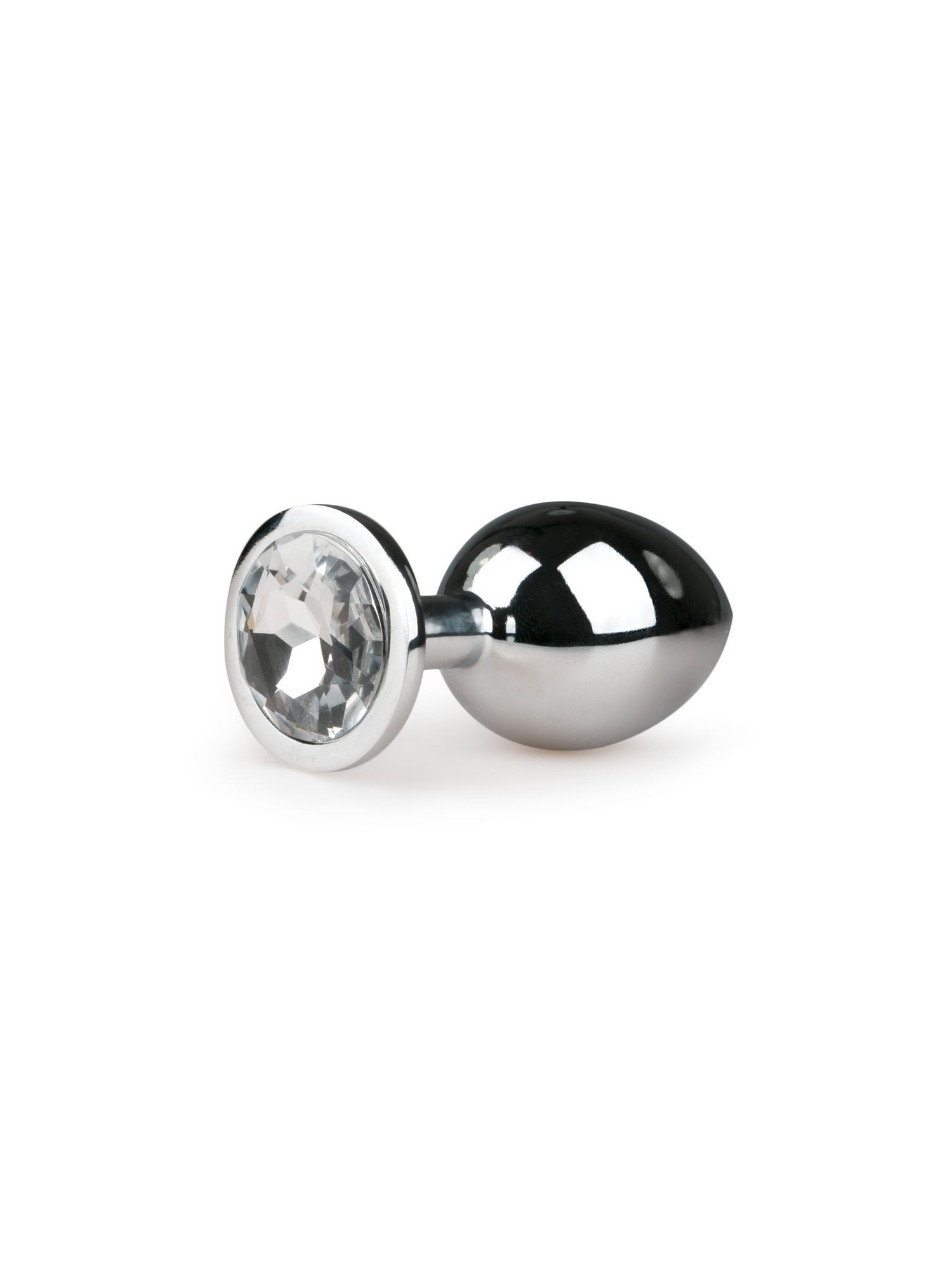 Metalen Buttplug met Zilveren Diamant - M