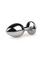 Metalen Buttplug met Zilveren Diamant - M