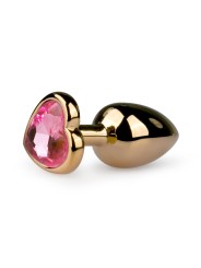 Metalen buttplug met roze hartje