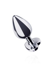 Metalen buttplug met hartje - zilverkleurig