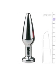Metalen Buttplug met Diamant Zilver - L