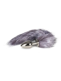 Easytoys Fetish - Vossenstaart plug L - Zilver/Grijs