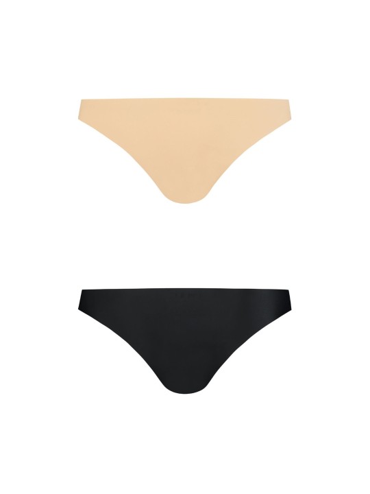 Bye Bra - Invisible Brazilian Nude + Black S