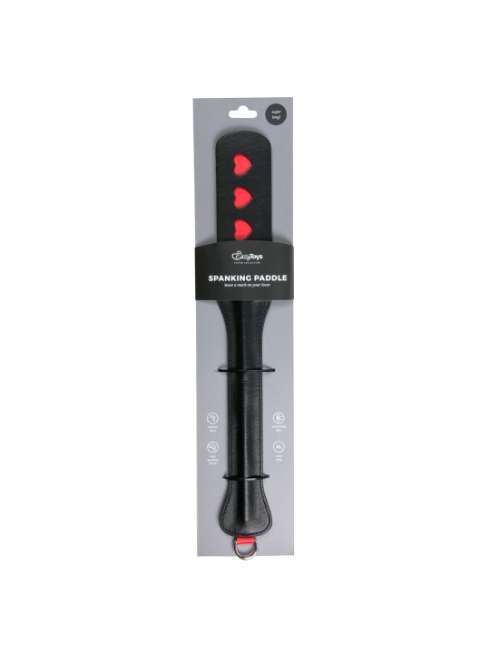 Lange leren paddle met hartje