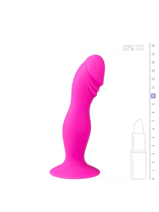 Pink Silicone Suction Cup Dildo
