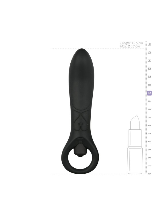 Zwarte Anaal Vibrator - 15,5 cm