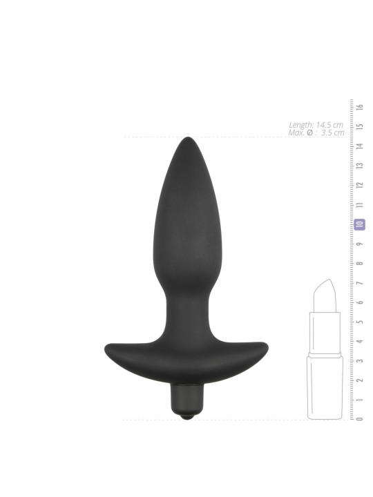 Black Silicone Perineum Tickler - 14,5 cm
