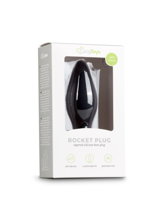 Medium Zwarte Siliconen Buttplug