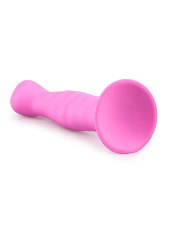 Pink Silicone Suction Cup Dildo - 14 cm