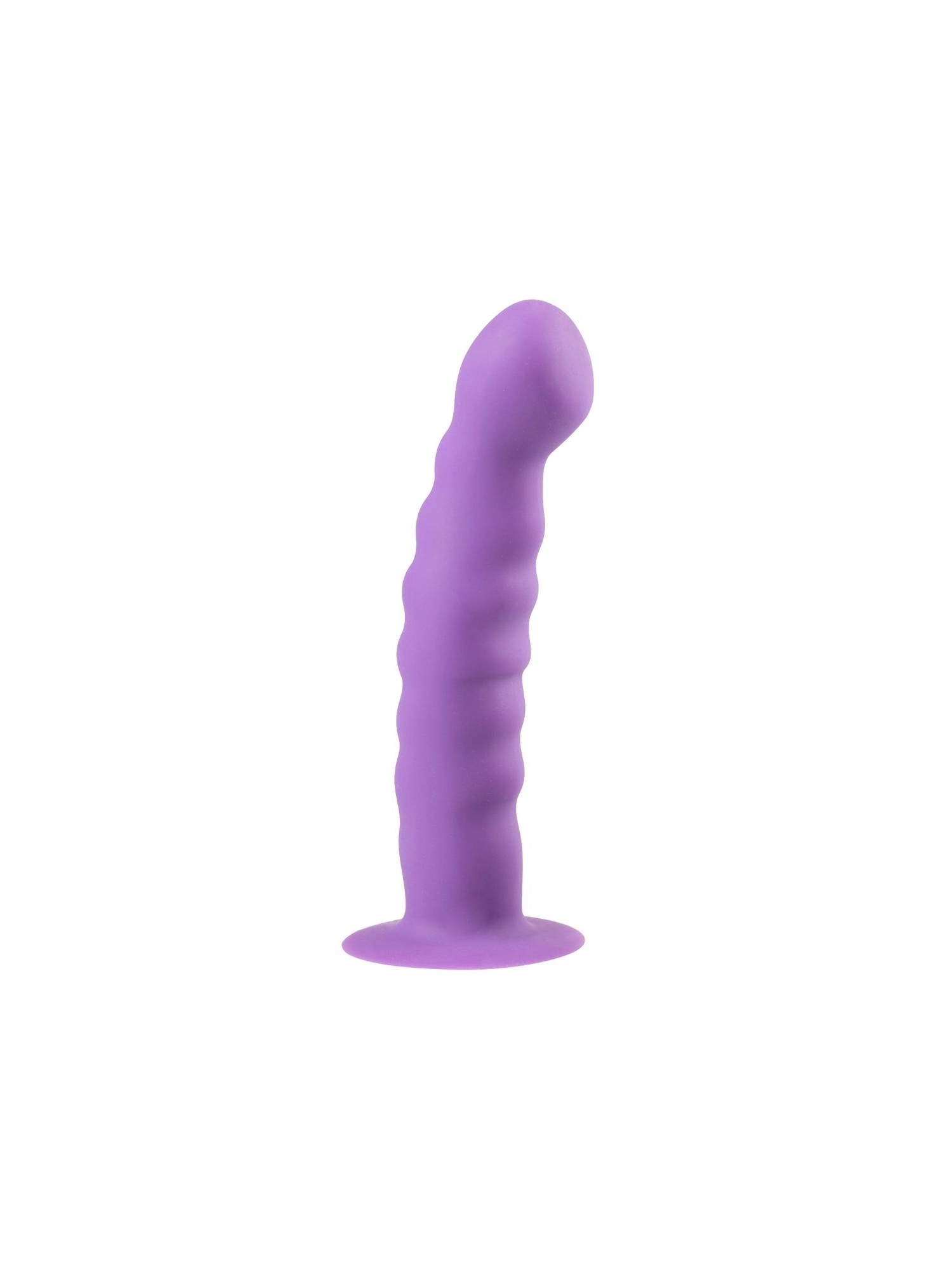 Purple Silicone Suction Cup Dildo - 14 cm